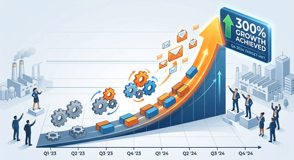 Caso di crescita della generazione di lead per le esportazioni B2B