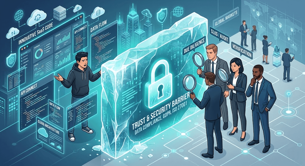 Barriera della fiducia per le esportazioni B2B SaaS