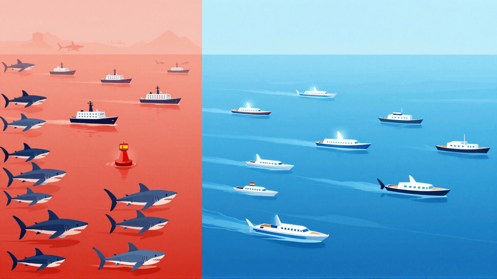 English Red Ocean vs Multilingual Blue Ocean